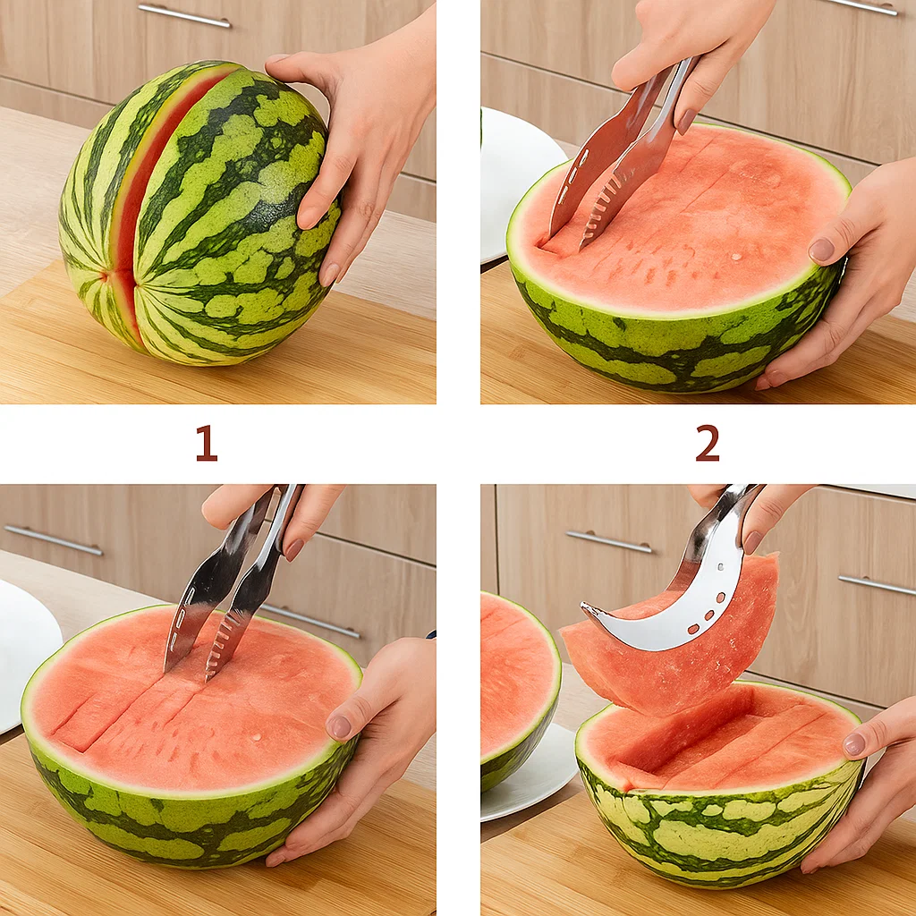 Uso seguro y fácil para preparar fruta en familia